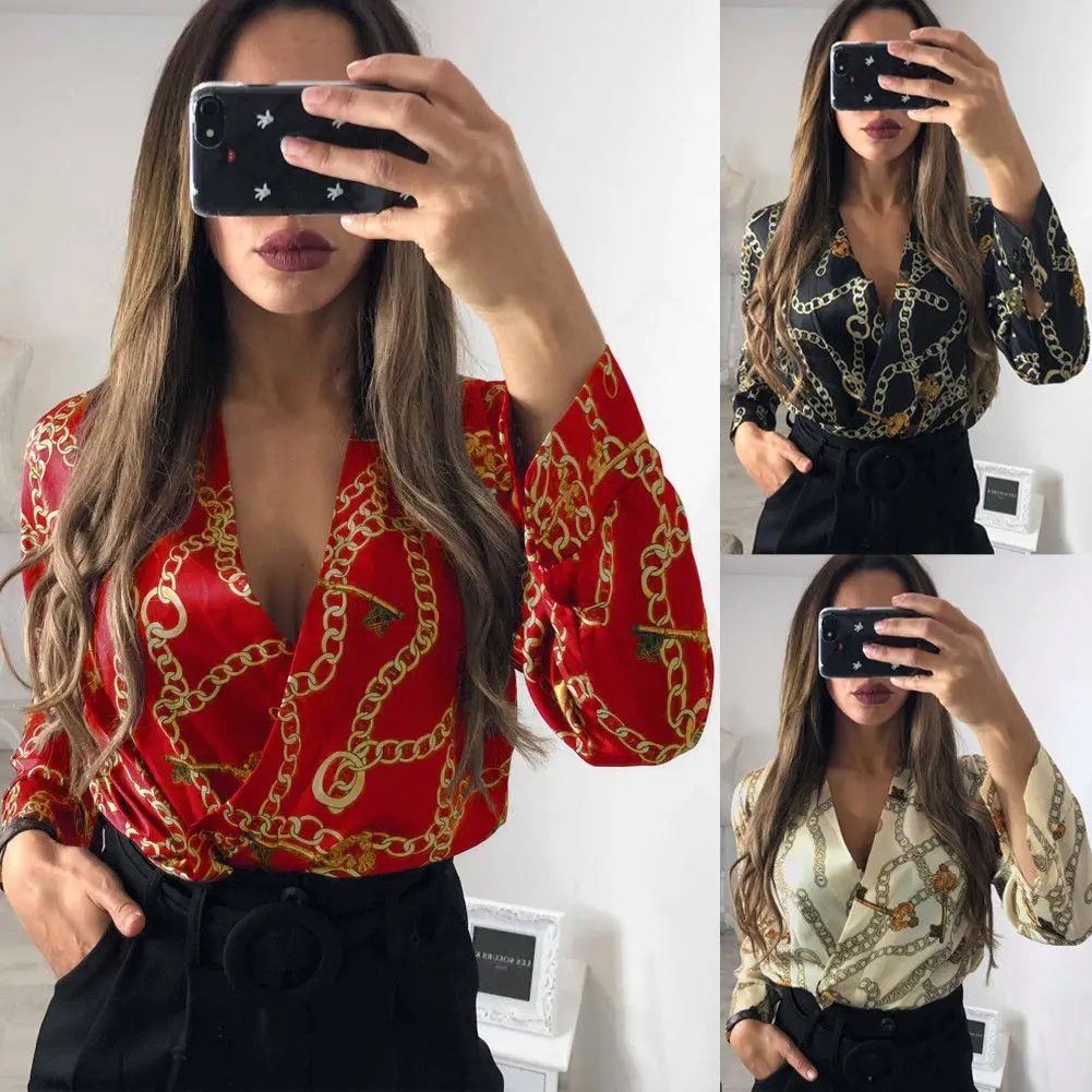

Women Autumn Long Sleeve Sexy Deep V-Neck Jumpsuit Ladies Casual Bodysuit Romper