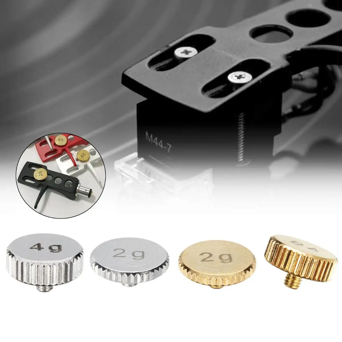 

2/4g Sliver Gold Shell Weight Headshell For Technics SL1200 SL1210 MK 2 3 5 M5G Turntabable Metal Electric Instrument Parts
