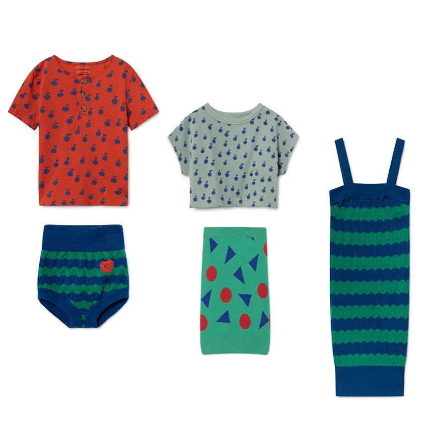 

2019 ZMHYAOKE Summer kids Choses New Arrivals Pre-sale T-shirt for Girls Boys Kids Cherry Print Kids Soft T-Shirt Girls Tops