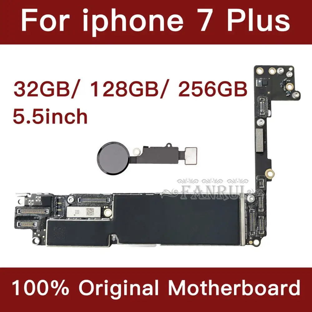 Для iPhone 7 Plus 5,5 дюймов материнская плата разблокировка материнская плата с Touch ID полная функция оригинальная IOS установленная материнская плата