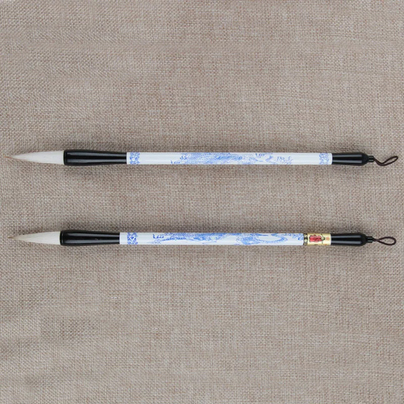 EZONE chino pincel de escritura azul blanco porcelana patrón pincel caligrafía china acuarela pincel varios pelos EZONE chino pincel de escritura azul blanco porcelana patrón pincel caligrafía china acuarela pincel varios pelos