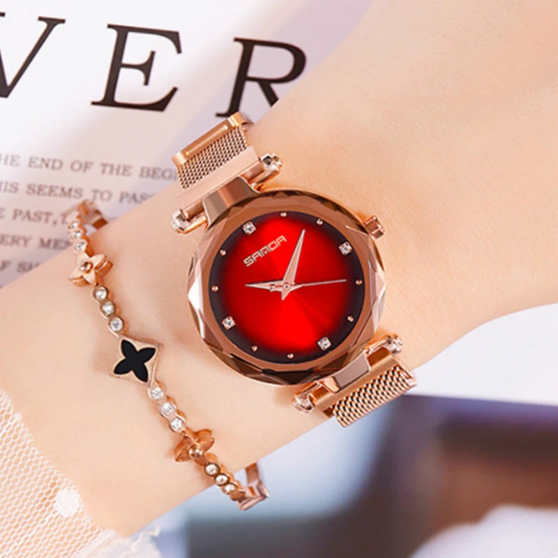 

Fashion Women Watches Luxury Brand Purple Female Wristwatch Starry Sky Magnetic Ladies Clock New relogio feminino 2019 Best Gift