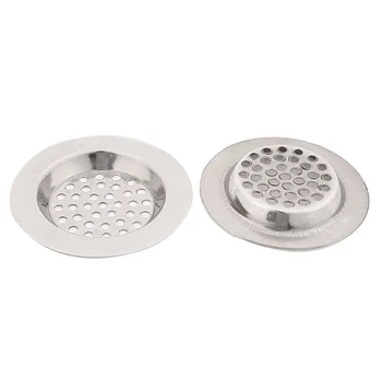 

Bathroom Kitchen Stainless Steel Basin Sink Drain Strainer 2pcs