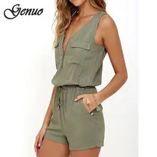Summer 2019 Rompers Womens Jumpsuit Sexy V Neck Sleeveless Zipper Playsuits Plus Size Casual Solid Bodysuit Beach Overall Summer 2019 Rompers Womens Jumpsuit Sexy V Neck Sleeveless Zipper Playsuits Plus Size Casual Solid Bodysuit Beach Overall
