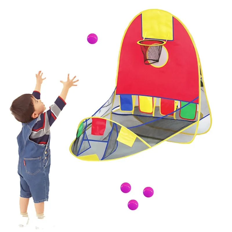 

Portable Ball Scoring Tent Baby Children Kids Baby Tent Basketball Pit Playhouse Game Tente Enfant Inflatable Tents With Balls