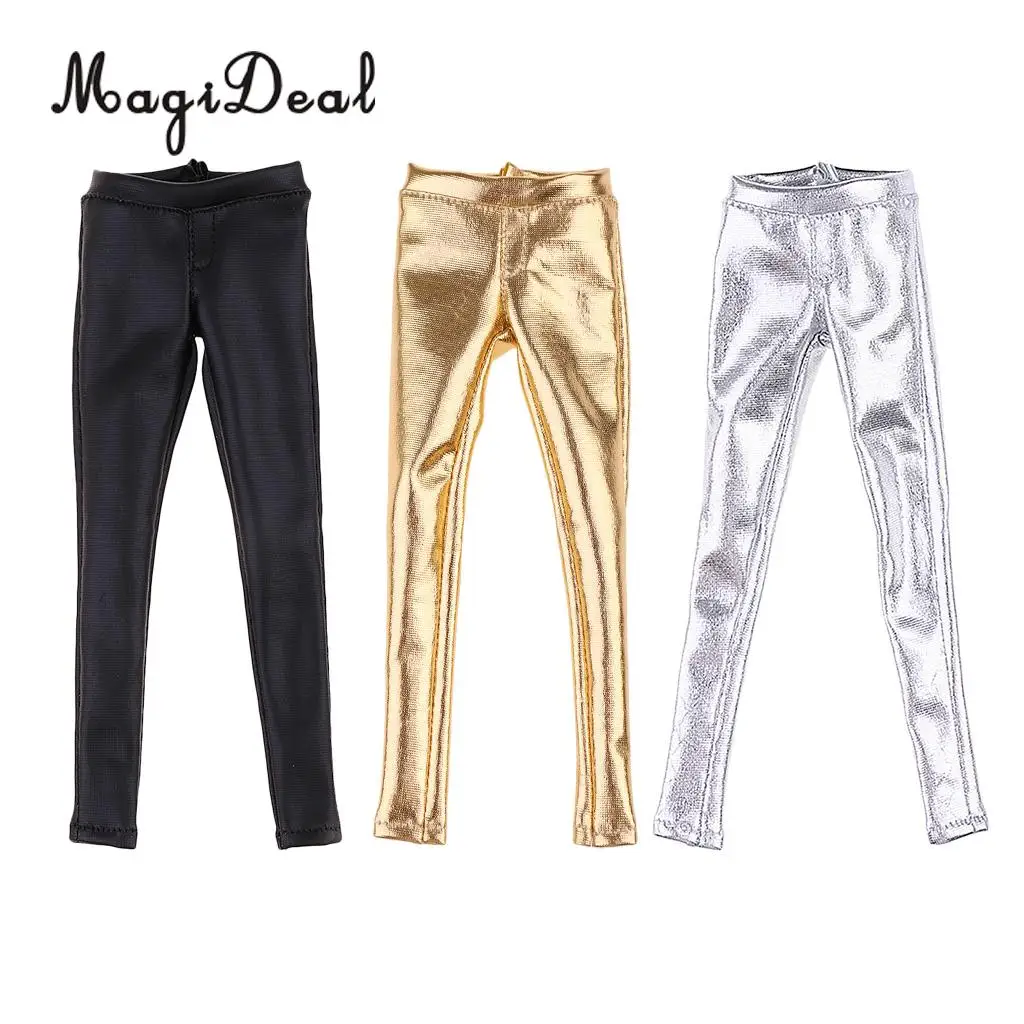 

MagiDeal 1/6 Scale PU Leather Female Trousers Women Pants Clothes for 12 Inch Figures Doll Toy DIY Accessories
