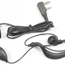 100 шт 2 Pin Ушные крючки PTT наушники микрофон для внутренней связи для Baofeng UV-5R плюс BF-888s GT-3 двухстороннее радио к Тип