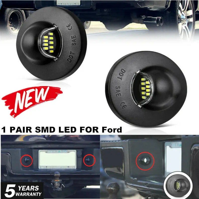 

For 90-14 Ford F-150 Pickup Truck BRIGHT SMD LED License Plate Light F250 F350