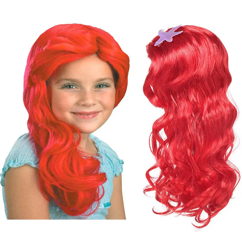 

17 Styles Child Princess Dress up Cosplay Party Supply Comic Con Accessories Rapunzel Elsa Wig Teen Fancy Unicorn Pony Wavy Hair