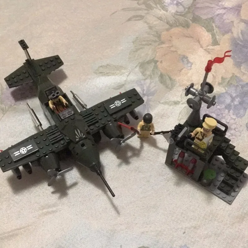 

Genuine Initiation Building Block Initiation Assembling 225pcs Block Military Series 810 Fighter Children Building Blocks Toys
