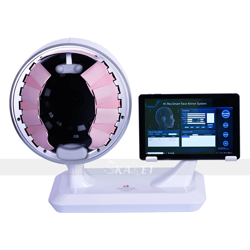 

Adjustable Automatic face Face Analyzer Machine falt Panel wireless Improve dry skin for treatment