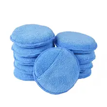 Автомобильная восковая губка, 5 дюймов, мягкая микрофибра, ручная подушечка-аппликатор, полирующая губка с карманом для нанесения, для удаления воска, автоуход