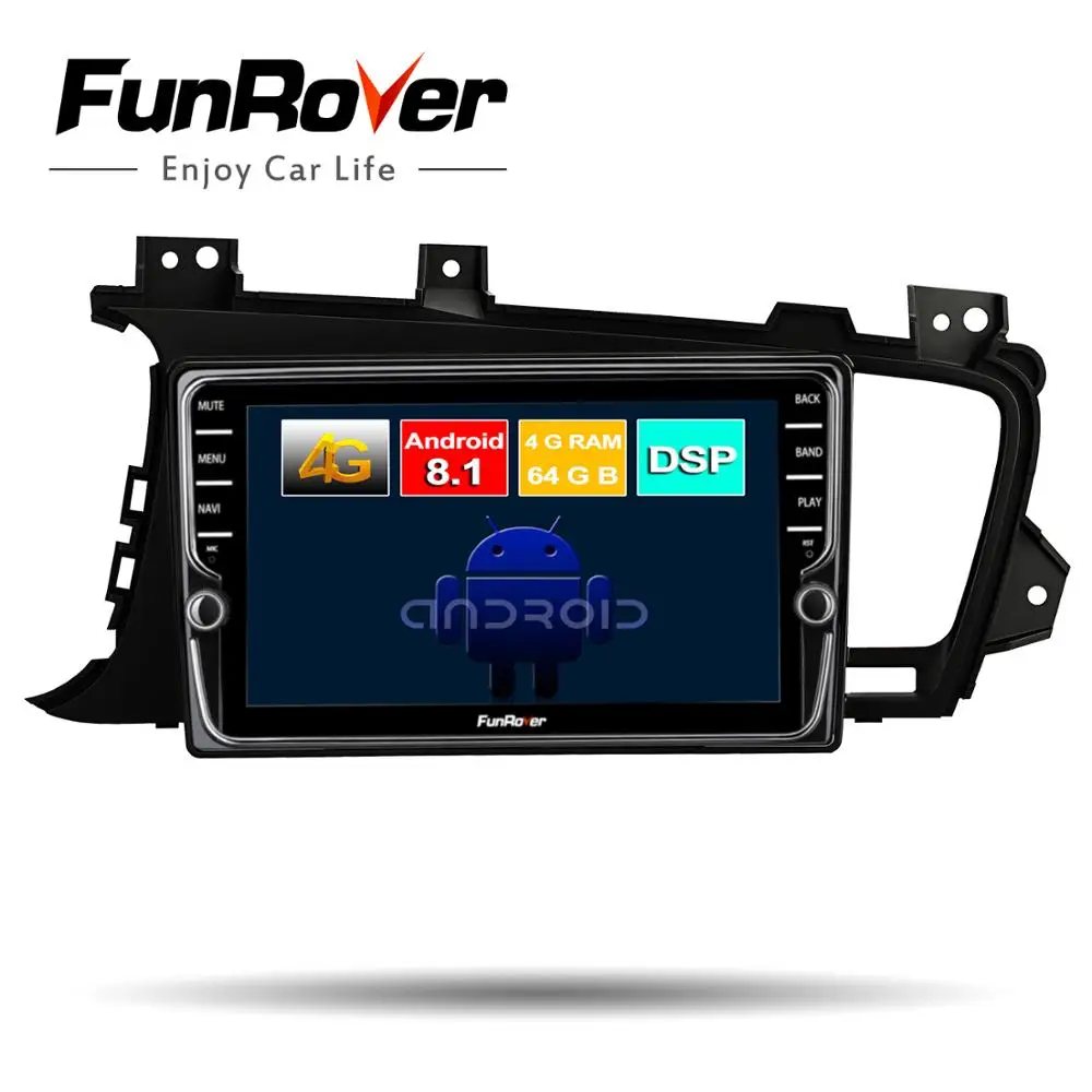 

Funrover octa core android8.1 2 din car dvd multimedia player For Kia K5 Optima 2011-2015 stereo radio gps navigation LTE 4G+64G