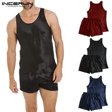 Мужская пижама, костюм 2 шт./компл. одежда для сна домашний халат летние мужские пятностойкий шёлк пижамы без рукавов шорты мягкая одежда для дома; домашняя одежда