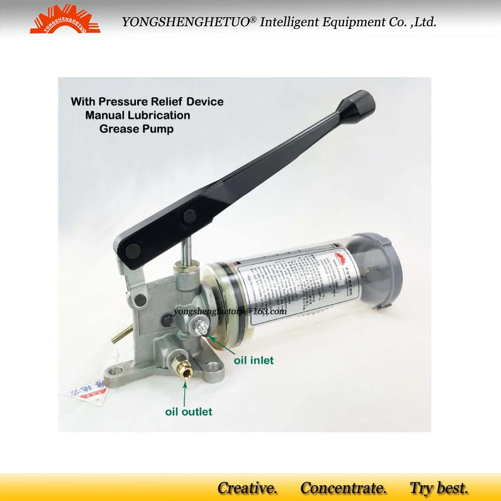 Manual Lubrication grease Pump hand operated lubricator pressure relief
