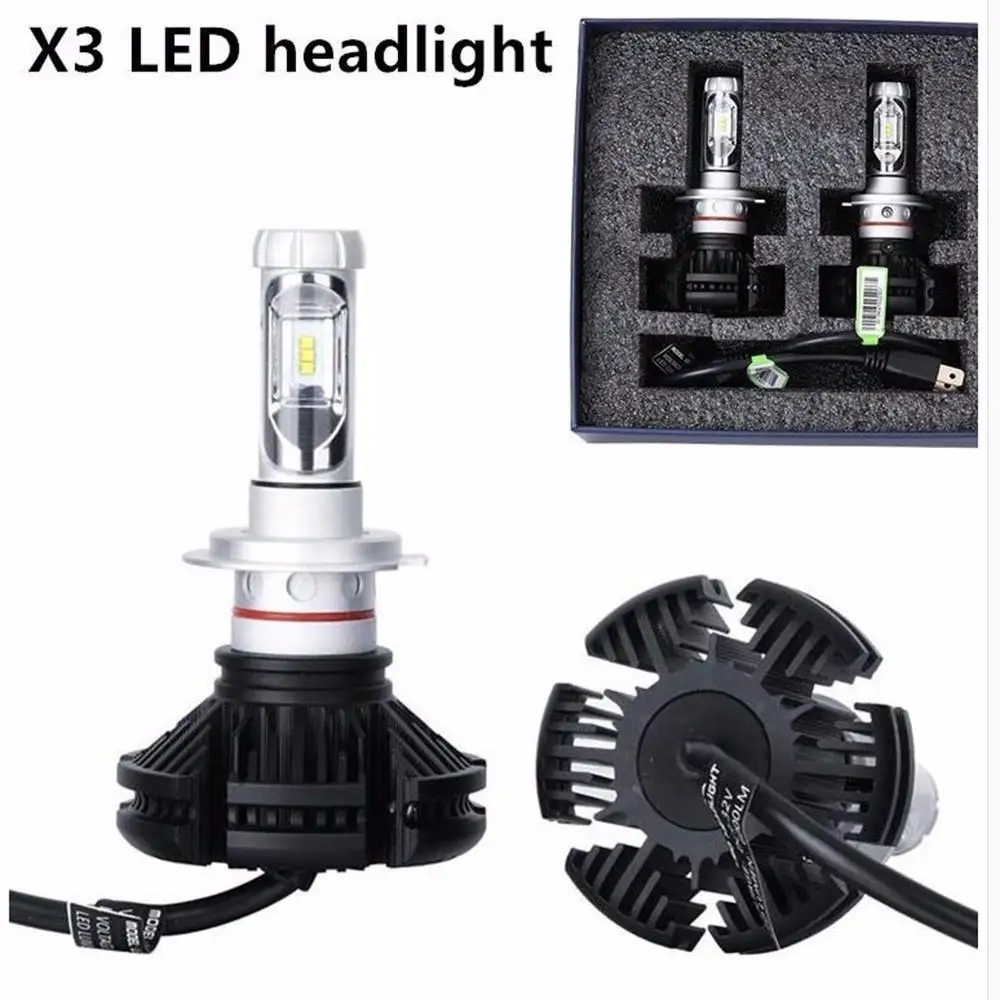 

Elifine Super Bright 50W 12000lm 6500K S1 All in one X3 Auto LED Del Faro Auto 6000lm Lampadina H4 H7 H8 H11 H16 H1 H3 9005 9006