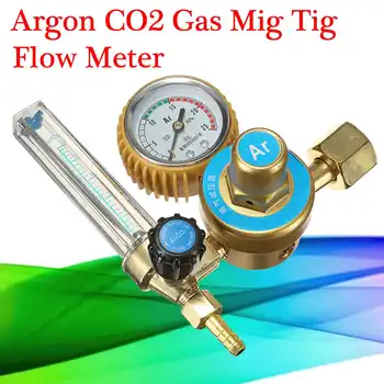 

Metal & Rubber Argon CO2 Gas Mig Tig Flow Meter Regulator Welding Weld Gauge Safety Valve Durable Quality