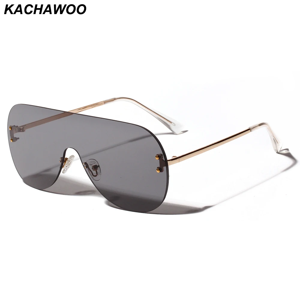 Мужские и женские очки без оправы Kachawoo красные солнцезащитные с цельными