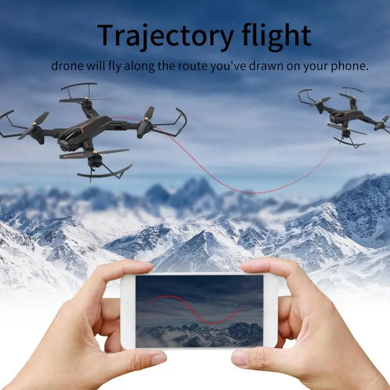 Складной Дрон VISUO XS812 GPS Wi Fi 2 МП/5 МП HD камера светодиодный светильник 4 ГГц канала