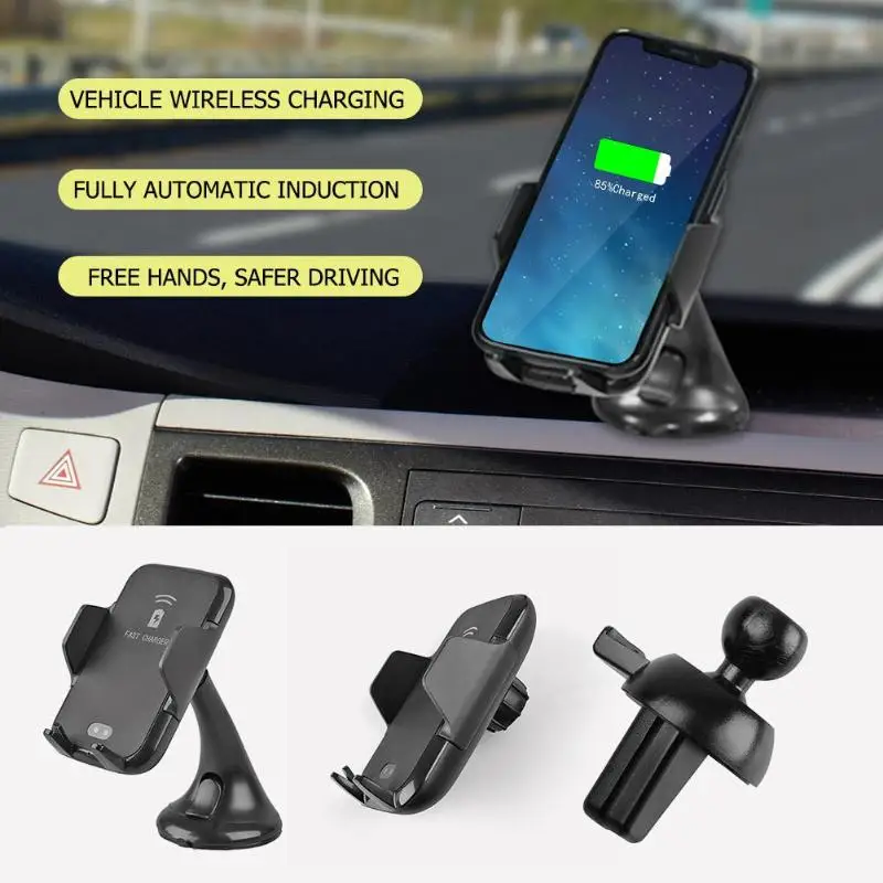 

Wireless Charger Automatic Induction Car Phone Holder Stand 360 Rotation Universal Phone Mount Btacket Mobile Phone Holder