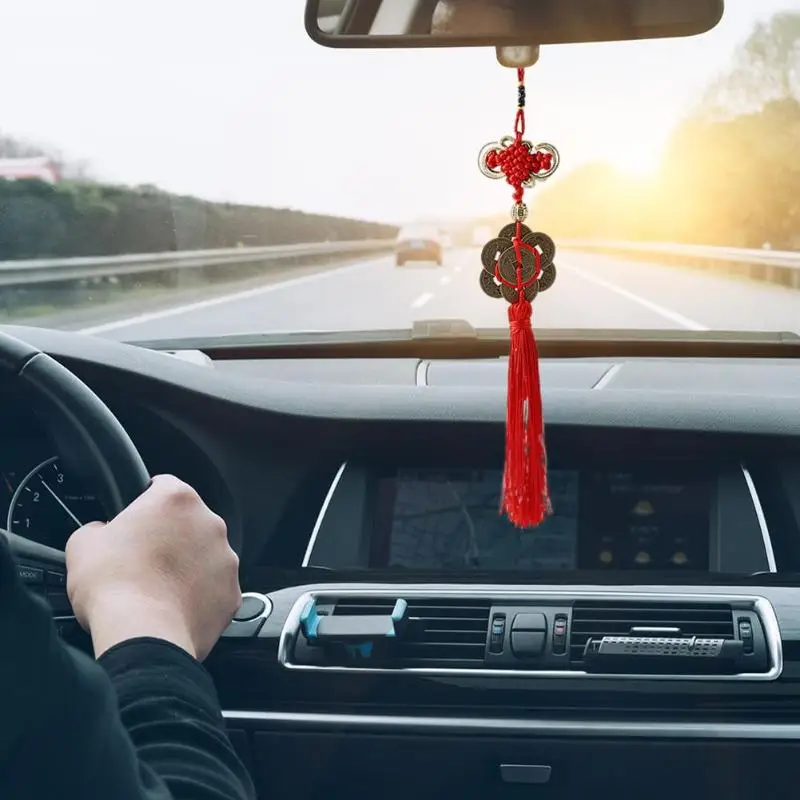 Chinese Knot Hanging Ornaments Money Coins Rearview Mirror