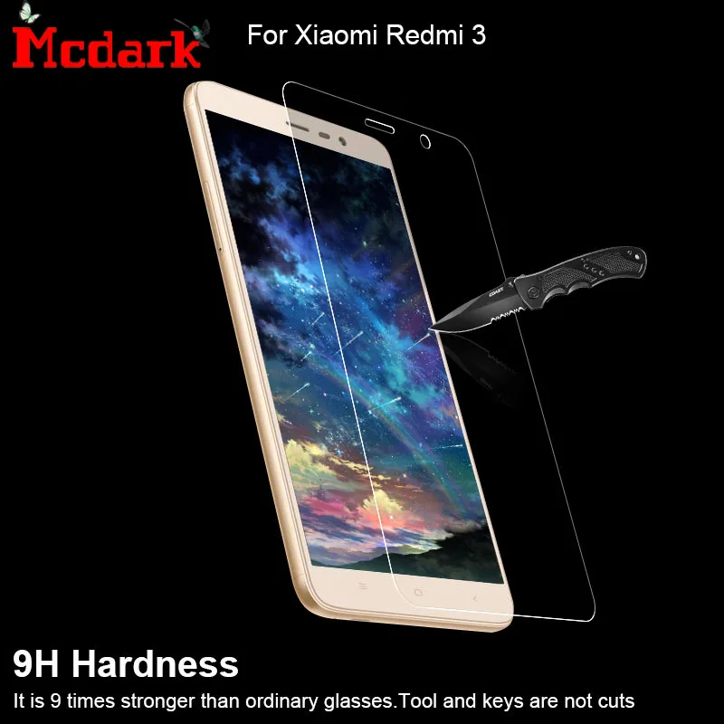 Mcdark 2.5D 9H Tempered Glass For Xiaom Redmi Note 2 Screen Protector Xiaomi 2/ 3/ 4 Toughened Phone Cover Film | Мобильные телефоны