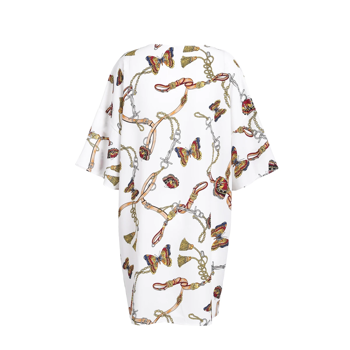 Casual New Vogue Women's Floar Print Cardigan Boho Beach Half Sleeve Tops Coat Long