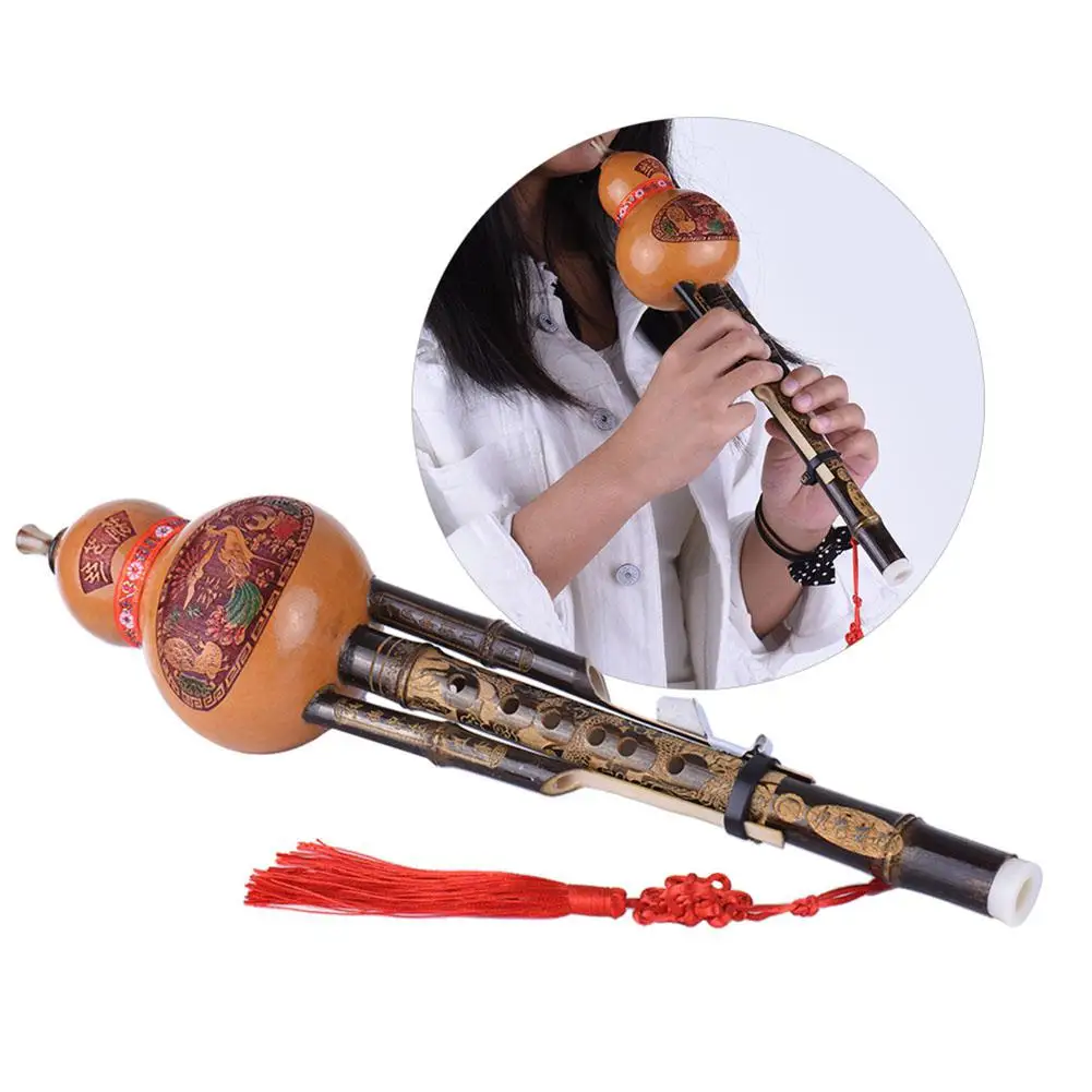 Muspor КИТАЙСКИЙ ручной работы Hulusi Тыква кукурбит флейта Этническая музыкальный инструмент C ключ Bb тон для начинающих любителей музыки подарок