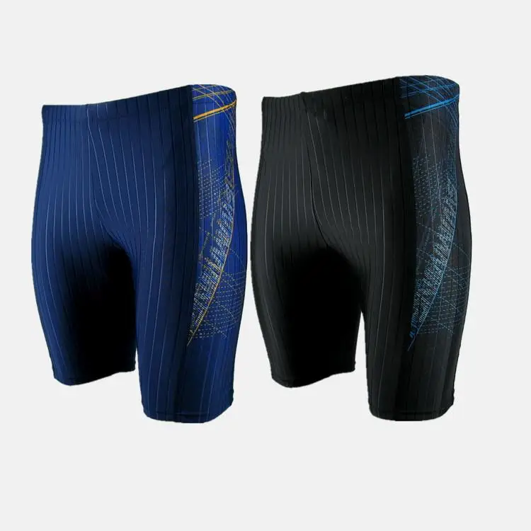 

Professional Men Competitive Swim Trunks Fashion Printed Swimwear Solid Swimsuit Fifth Pant Large Plus Size Swimming Shorts