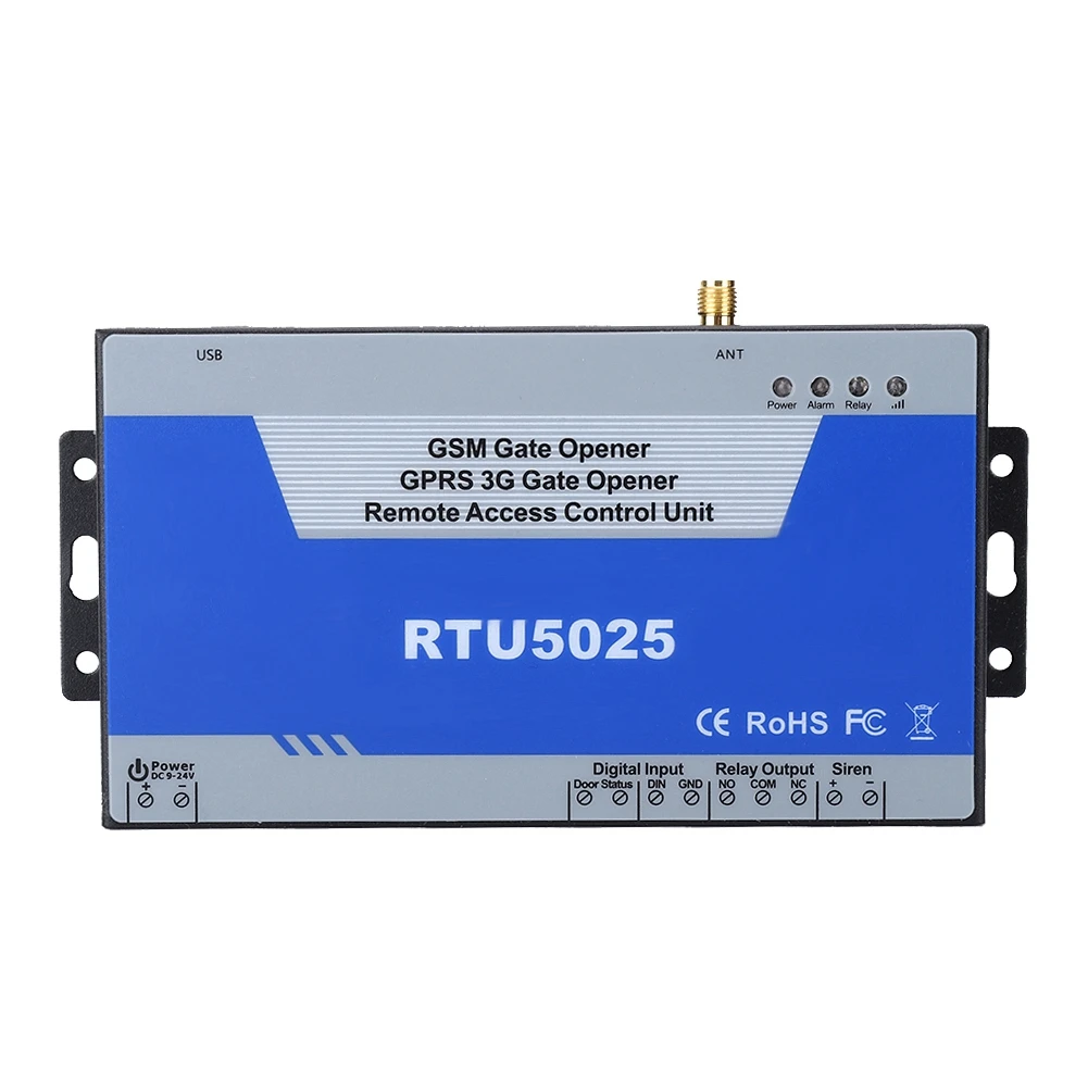 US $43.60 RTU5025 Wireless Remote GSMGPRS3G Gate Opener Operator Garage Door Access Controller USB Communication Port 100240V