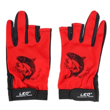 LEO 1 пара 3 перчатки для рыбалки без пальцев дышащие быстросохнущие противоскользящие перчатки для рыбалки, уличные спортивные перчатки для рыбалки