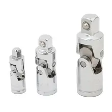 Adeeing 3 шт./компл. универсальный шарнир 1/4 3/8 1/2 костюм карданного шарнира рукав соединение рулевого торцевой гаечный ключ шарнир