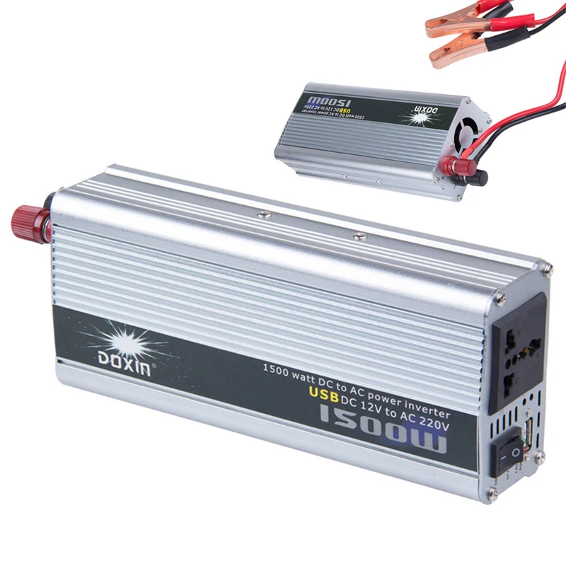 

DC to AC Power Inverter DC 12V 24V to AC 220V 1500W Auto Converter Modified Sine Wave Power with USB