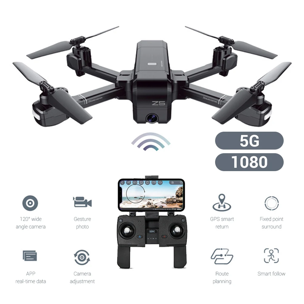 

Drone With Camera GPS Z5 Dual-mode Four-axis Drone Quadcopter Intelligent Gesture Recognition Remote Control Aircraft RC Plane