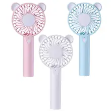 Портативный Ручной USB вентилятор перезаряжаемый портативный мини-вентиляторы кулер 3 скорости Регулируемый Вентилятор охлаждения с ночным светом для путешествий на открытом воздухе