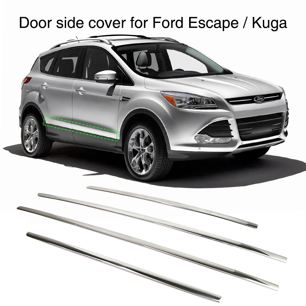 

Door Side Cover Strip Trim Guard for Ford Escape Kuga 2013 2014 2015 2016 2017 2018 Stainless Steel