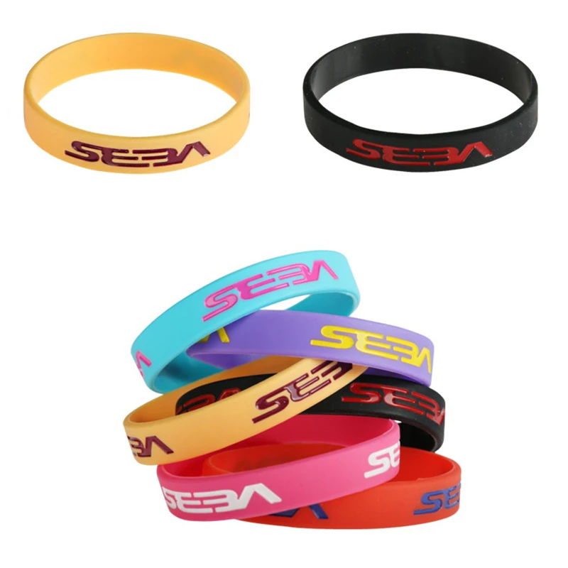 

10 pieces 10 Colors For SEBA Bracelet Plain Silicone Gel Wristband For Skating Sport Personality