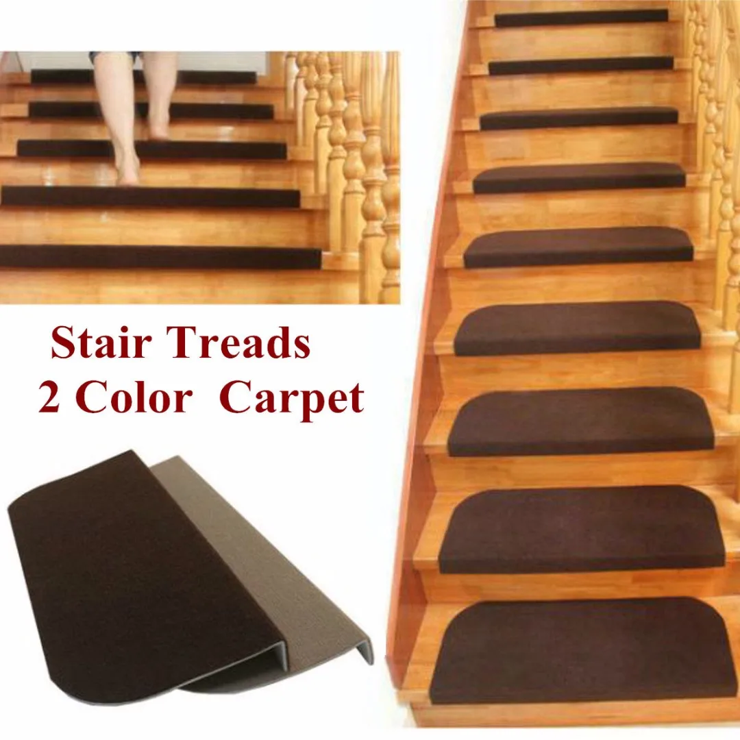 Hot Sale Non-slip Adhesive Carpet Stair Treads Mats Mayitr Staircase Step Rug Protection Cover 2 Colors Hot Sale Non-slip Adhesive Carpet Stair Treads Mats Mayitr Staircase Step Rug Protection Cover 2 Colors