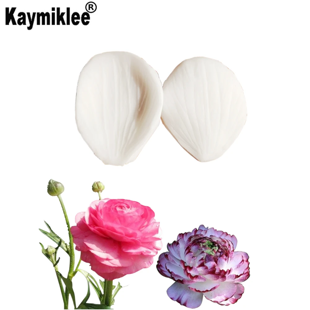 Buttercup Flower Veiner Fondant Silicone Mold Sugarcraft Textured Cake Decorating DIY Cooking M2182 |