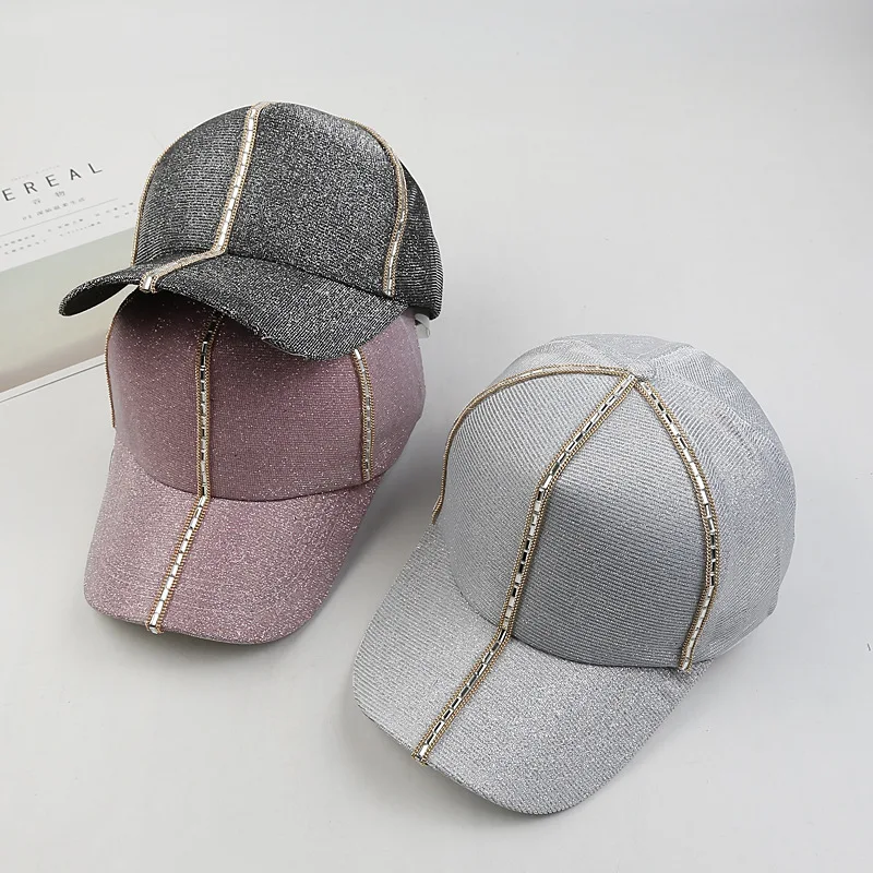 

new 2019 sequins male ms summer outdoor sun hat is prevented bask in the sun hat han edition duck tongue baseball hat