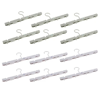 

12pcs Durable & Strong Travel Hangers - Portable Folding Clothes Hangers, Anti-slip, Light Gray+Light Green