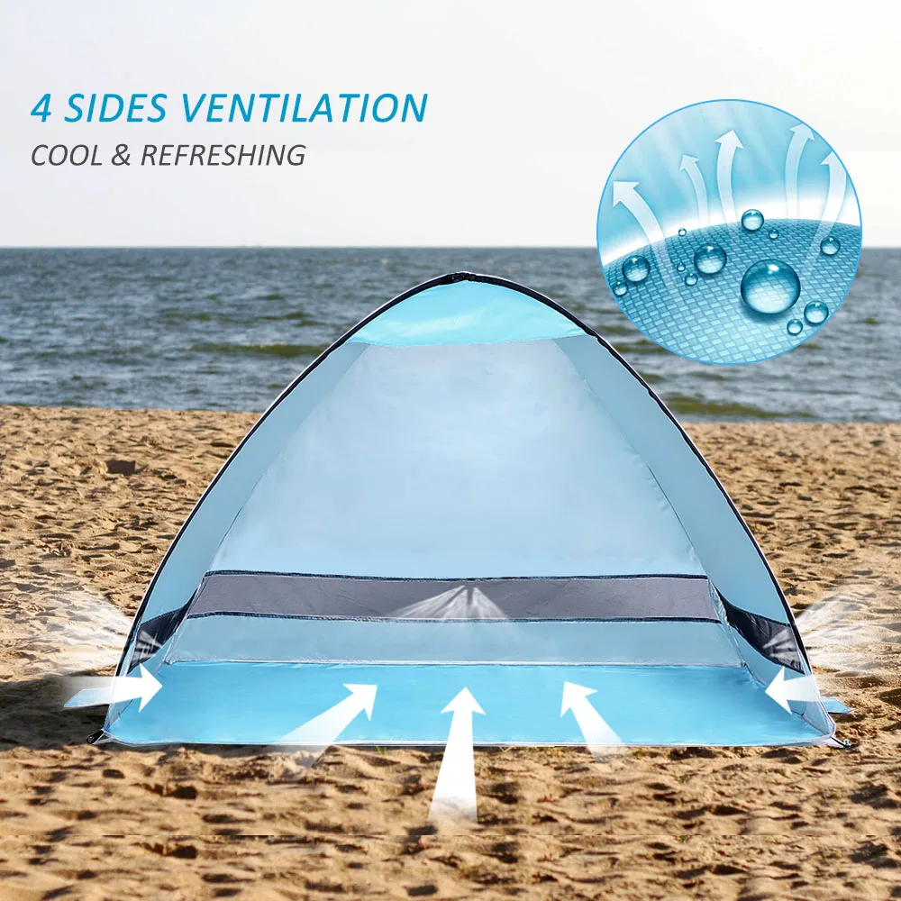 

Lixada Beach Tent Pop Up Automatic Open Tent Awning Sunshelter Fully Sun Shade Anti-UV Fishing Camping Ultralight Folding Tent