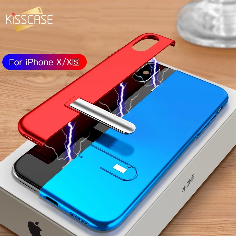 

KISSCASE Metal Magnetic Case for iPhone X XR XS MAX case for iPhone 7 8 plus Back Cover for iPhone 6 6s Stitching Fashion Case