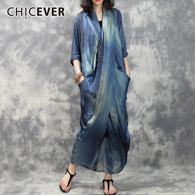 CHICEVER хит цвета летние платья для женщин Винтаж V шеи подол Сплит женское платье Женский