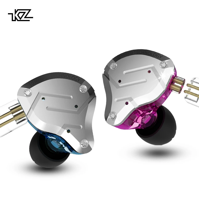 KZ ZS10 Pro 4BA 1DD гибридная технология наушники вкладыши HIFI бас металлические наушники Спорт шумоподавление Гарнитура ZSN ZSX ZST AS16