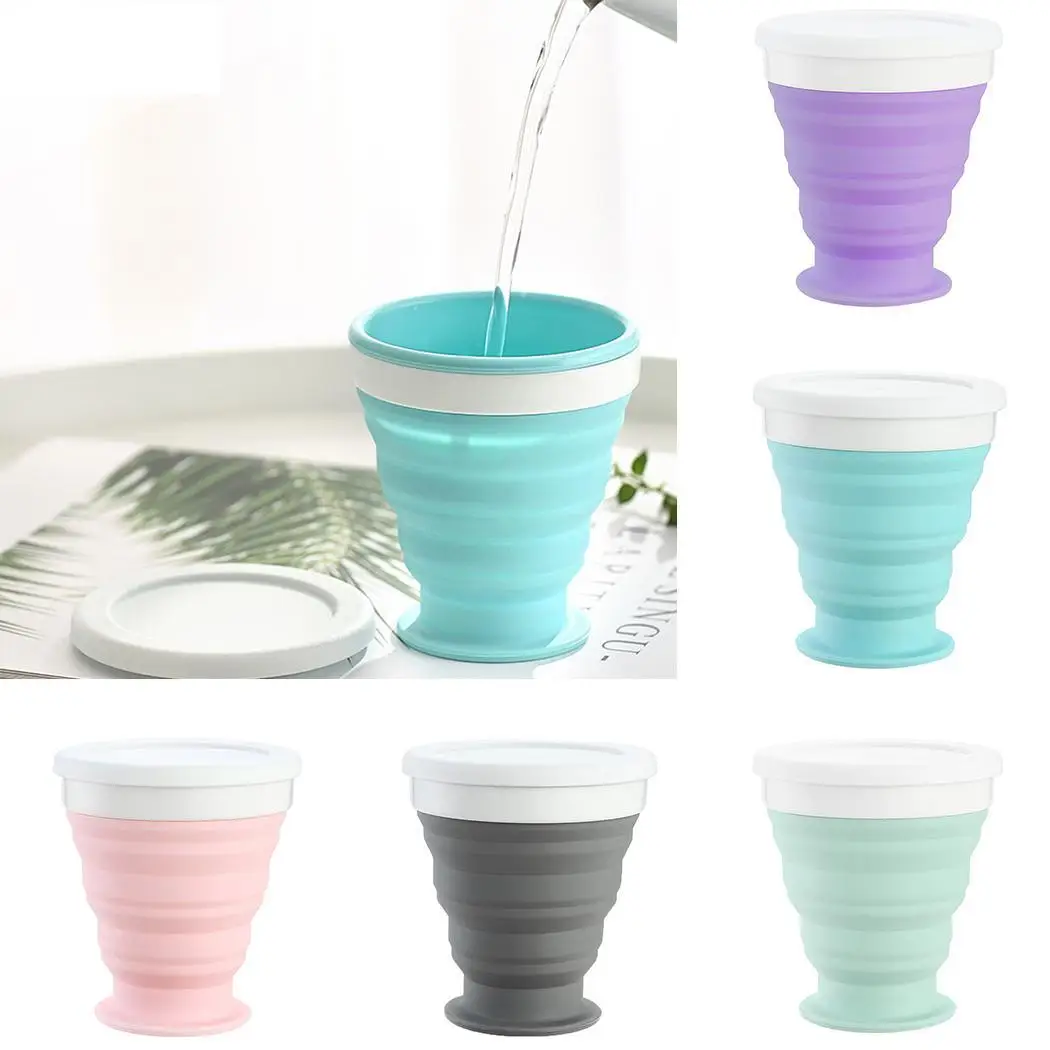 

Retractable Silicone Folding Cups Telescopic Collapsible Coffee Cups Outdoor Water Cup Business Portable Home Travel Camping