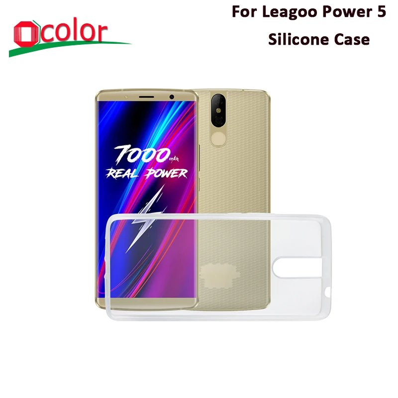 Ocolor для Leagoo power 5 Мягкий силиконовый чехол противоударный ТПУ задняя крышка 99