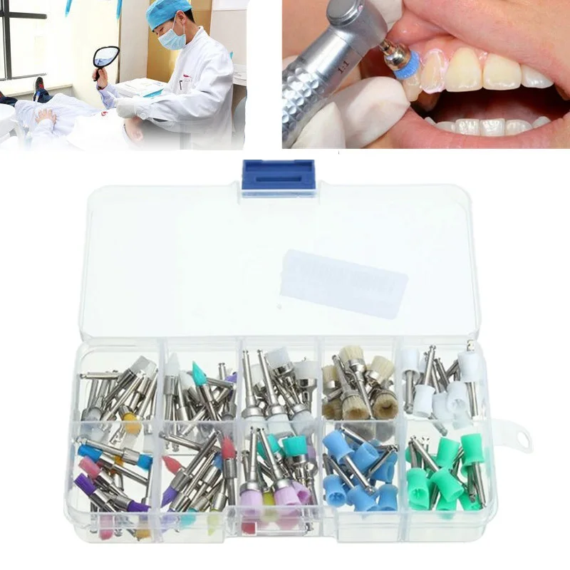 100 Pcs Dental Polishing Prophy Brush Dentist Dental ...