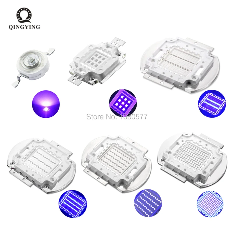 3 Вт 5 Вт 10W 20W 30W 50W 100 Вт высокое Мощность УФ светодио дный диоды Ultra Violet 365nm 370nm 380nm 385nm 390nm 395nm 400nm 405nm 430nm