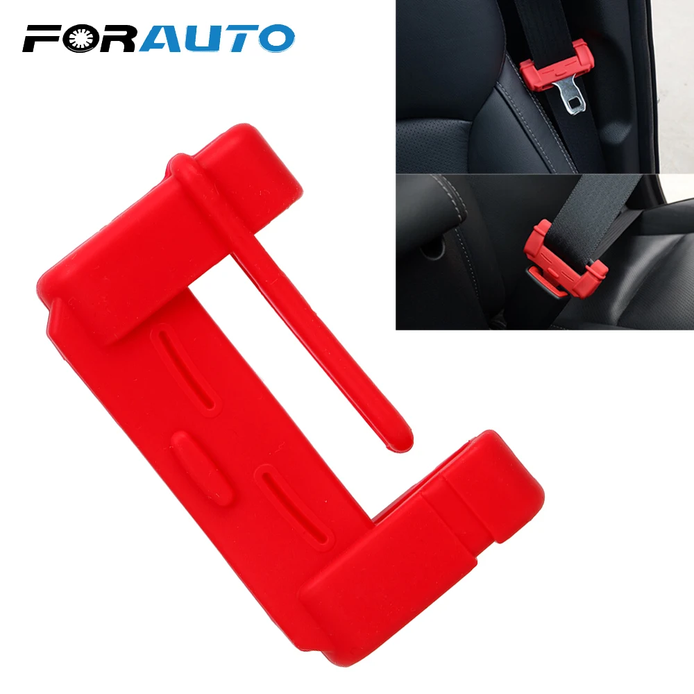 

FORAUTO Car Seat Belt Buckle Silicon Protector Cover Anti-Scratch Cover Auto Safety Button Case Universal Interior Accessories